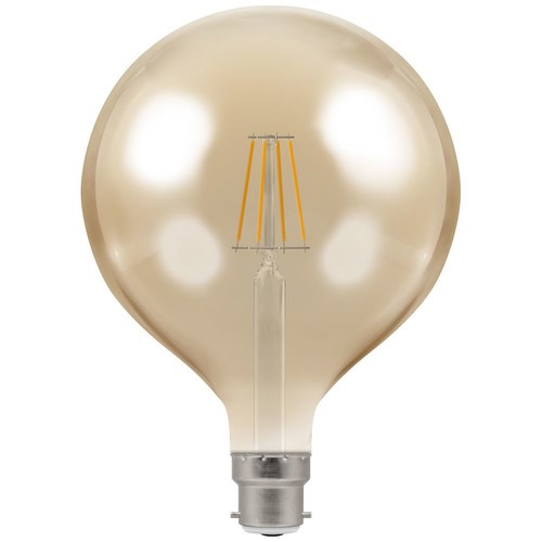 LED Filament Antique Globe 125mm 638lm 2200K Dimmable BC 7.5W